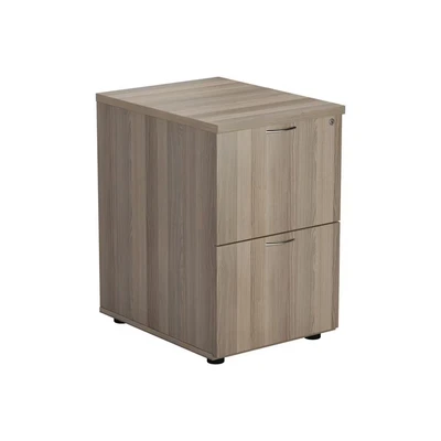 Image of Jemini Grey Oak 2 Drawer Filing Cabinet (Dimensions W465 X D600 H710mm) KF78957