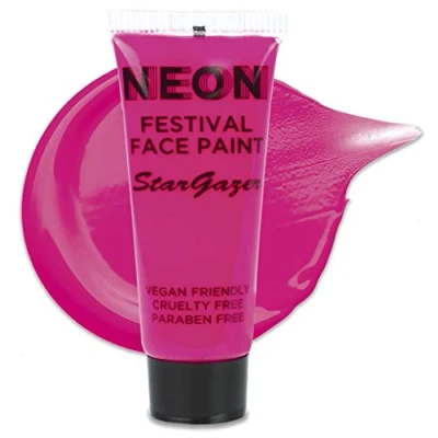 Image of Stargazer Neon UV Reactive Festival Face and Body Paint, Sweat Proof Vibrant Colour, Pink