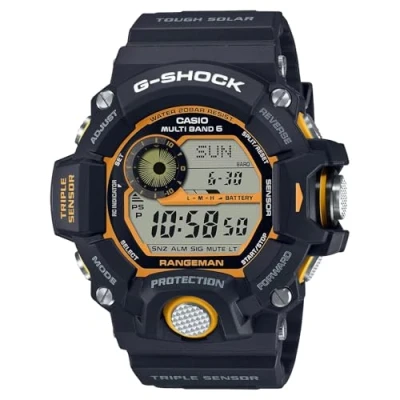 Image of G Shock GW9400Y 1 Rangeman Atomic Solar Yellow Black, Modern