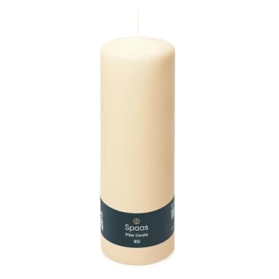 Image of Spaas Unscented Pillar Candle 80/250 mm, 115 Hours, Ivory