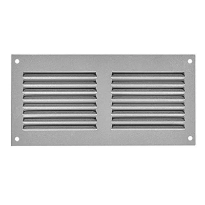 Image of 200x100mm / 8x4&quot; inch Grey Metal Air Vent Grille Cover with Insect Mesh Ventilation