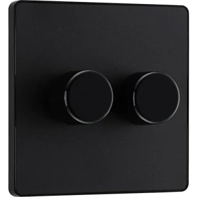 Image of BG Electrical Evolve Light Switch, Dimmer, 2G Double