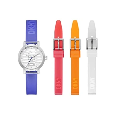 Image of DKNY Watch for Women Soho Quartz/3 Hand movement 28mm case size with a Polyurethane strap NY6661SET