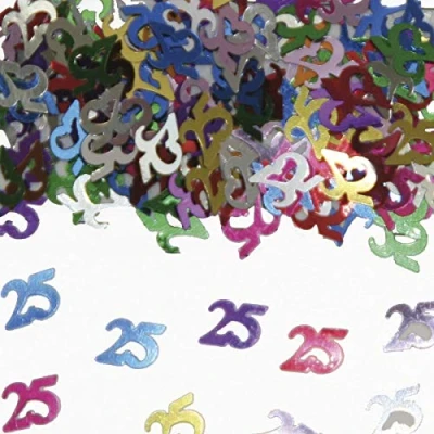 Image of Folat Party Confetti Number 25 Multi colors