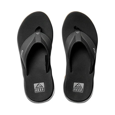 Image of REEF Men&#039;s Anchor Flip Flop, Black/Silver, 6 UK