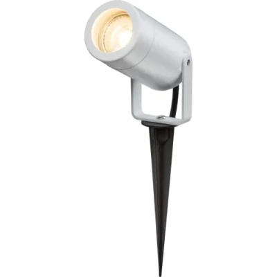 Image of KnightsBridge EAMON 230V IP65 GU10 Polycarbonate Spike light White
