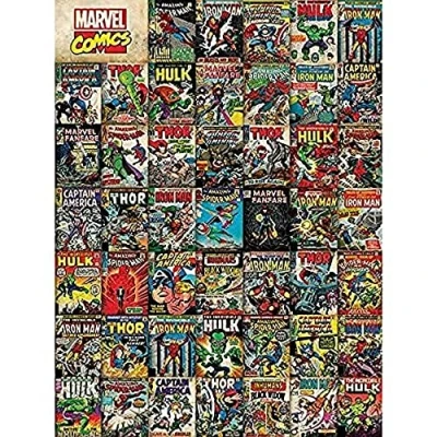 Image of Marvel Comics &quot;Marvel Avengers Covers&quot; Canvas Print, Cotton, Multi Colour, 3.20 x 60.00 80.00 cm
