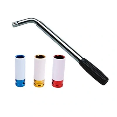 Image of ASC Extendable Wheel Brace with 3X Alloy sockets Nylon Coated to Protect 17mm 19mm 21mm