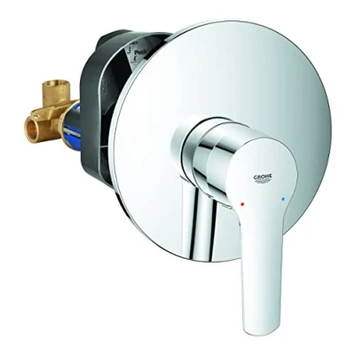 Image of GROHE Start Single Lever Shower Mixer Trim for Concealed Installation, Wall Mounted, Chrome Finish 32590002