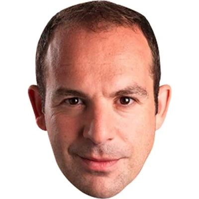 Image of FoxyPrinting Martin Lewis Tv Star Celebrity Cardboard Party Face Mask Fancy Dress