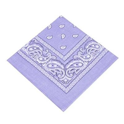 Image of [UK SELLER] Men&#039;s/Women&#039;s Bandana Head Scarf Neck Scarves Paisley 100% COTTON (lilac)