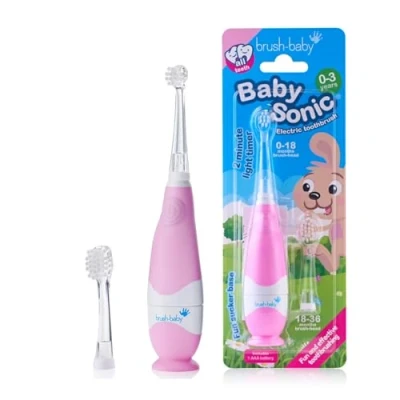 Image of brush baby BabySonic Electric Toothbrush Pink