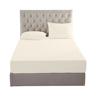 Image of British Home Bedding 100% Egyptian Cotton 200 Thread Count Fitted Bed Sheet (Cream, Single)