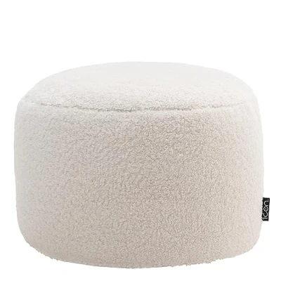 Image of icon Iggy Borg Bean Bag Footstool, Natural, Living Room Bedroom Footstool Bags