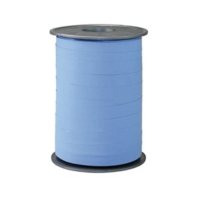 Image of C.E Pattberg Gift Ribbon light blue Matt, 200 m In Paperlook For Wrapping Gifts, 10 mm Width, Create Beautiful Floral And Baby Shower Decorations, Pastel Balloon Ribbons Every Occasion