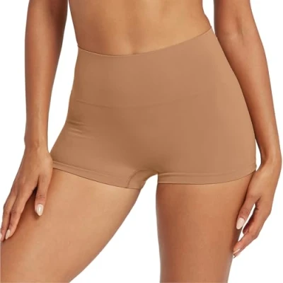 Image of SPANX Shapewear For Women Everyday Shaping Tummy Control Panties Boyshort, Naked 3.0, L