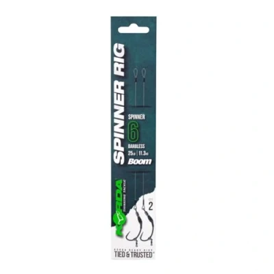 Image of Korda Spinner rig 6 Barbless 14cm (25lb) (2 Pieces) Carp