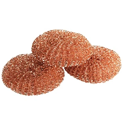 Image of Maximex 87643500 Copper scouring Pads Set of 3, 9 x 2.2 cm