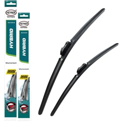 Image of Heyner Hybrid Windscreen Wiper Blades for Toyota C HR 2016 Onwards Front Rear Classic Full Set Replacement Wipers (Front Of 2 26&#039;&#039;16&#039;&#039; TLC)