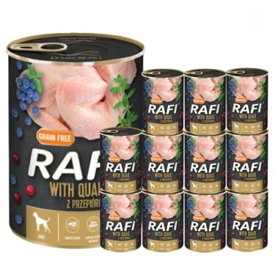 Image of Complete Wet Dog Food: Meat &amp; Natural Ingredients, Grain Free, Immune Boosting Superfoods in Every Flavor! Healthy Tasty Nutrition for All Breeds! (Quail, 12x400g)