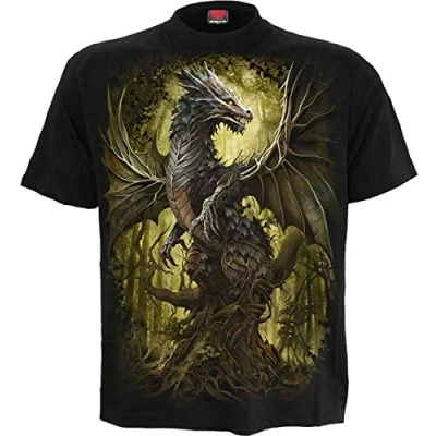 Image of Spiral Night Rider T Shirt Black 4XL