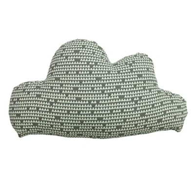 Image of little furn. Printed Cloud Pre Filled Cushion, Grey, 23 x 40cm