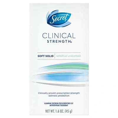 Image of Secret Clinical Strength Sensitive Skin Hypoallergenic Advanced Solid Antiperspirant/Deodorant, 1.6 Ounce Boxes