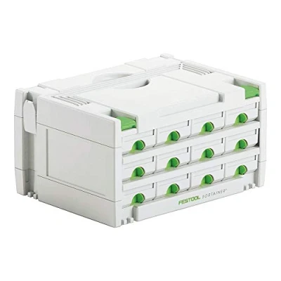 Image of Festool 491986 Sys 3 SORT/12 Sortainer, White, 21.5 cm*39.5 cm*29.5 cm