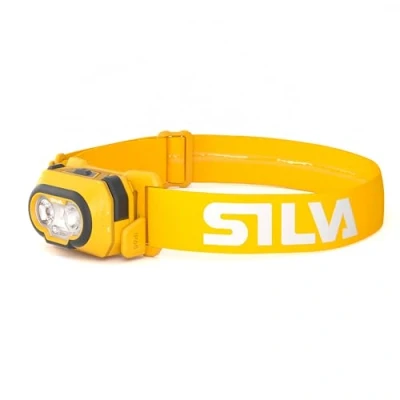 Image of Silva Head Torch Battery Powered Discover 500 Lumen Lamp Runs on 3X AAA (Not Included) 3 Brightness Levels White, Red &amp; Orange LEDs Indicator Outdoor Running
