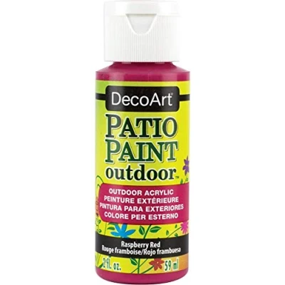 Image of DecoArt Outdoor Acylic Paint, Acrylic, Raspberry Red, 59ML