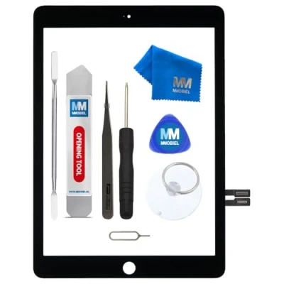 Image of MMOBIEL Digitizer Front Glass Replacement Compatible with iPad 6 2018 6th Gen A1893 A1954 9.7 Inch Touch Screen Incl. Toolkit Black