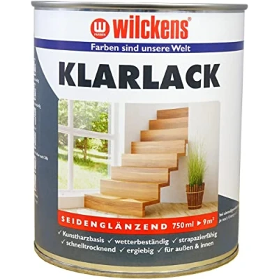 Image of Wilckens Clear Varnish Silk Gloss 750ml Skem 0000