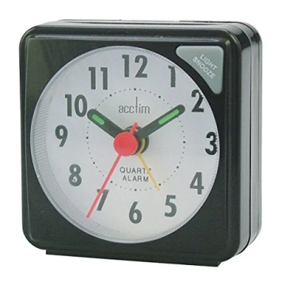 Image of Acctim Black Ingot Travel Alarm With Light