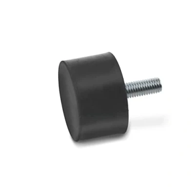 Image of Ganter Normelemente GN 352 125 75 M16 S 55 Anschlagpuffer mit Schraube PTO OPER with Screw, Black, Durchmesser: 125mm Höhe: 75mm