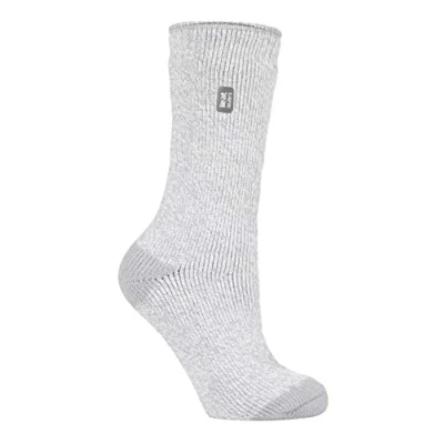 Image of HEAT HOLDERS Ladies Thermal Socks for Winter Outdoor &amp; Indoor Cuddly Fluffy Gifts Women (4 8 UK, Primrose Grey)
