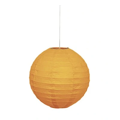 Image of Unique Party 64246 25cm Round Orange Paper Lantern