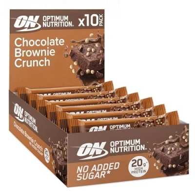 Image of Optimum Nutrition Chocolate Brownie Crunch Protein Bar, 10 x 65 g