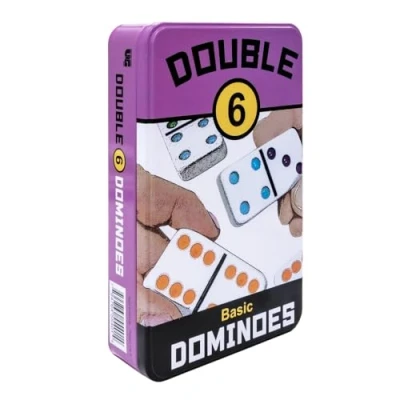 Image of University Games Double 6 Dominoes Tin