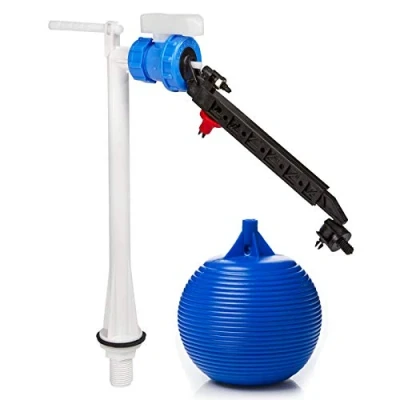 Image of Toilet Delchem Cistern Bottom Entry Filling Valve Adjustable Arm 1/2&quot; with Float