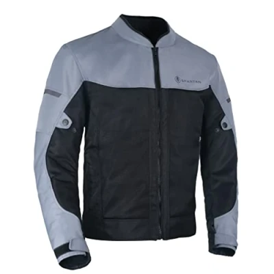 Image of Oxford Men&#039;s Motorcycle Riding Jacket, Grey/Black, XXL