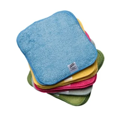 Image of Cheeky Wipes 25 Washable Rainbow Cotton Terry Cloth Wipes, 15x15cm Reusable Towelling Extra Soft &amp; Perfect for Cleansing Baby&#039;s Hands and Face Eco Friendly
