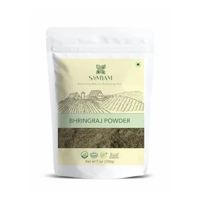 Image of SAMYAM Bhringraj Herbal Hair Care Powder 200g Pack Tonic, Growth, Strong