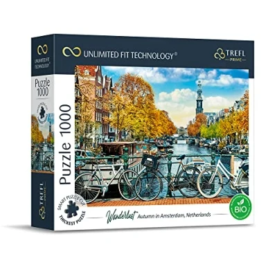Image of Trefl 10702 1000 Elemente, dickster Karton, BIO, ECO, Holland, Herbst, Reisen, Unterhaltung für Erwachsene und Kinder ab 12 Jahren, Wanderlust Jigsaw Puzzle Autumn in Amsterdam, Netherlands