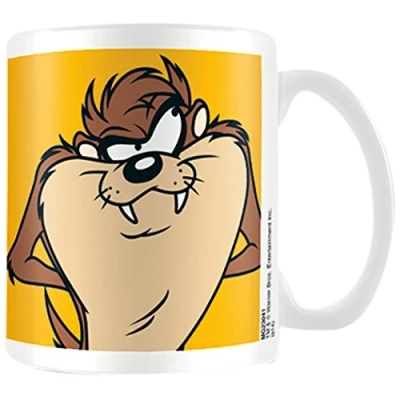 Image of Pyramid International Looney Tunes Mug (Taz Design) 11oz Ceramic Coffee Mug, Cups and Mugs for Women Men, Kids Official Merchandise, White