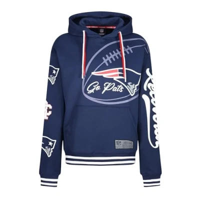 Image of Recovered New England Patriots NFL Go Pats Hoody Dark Blue
