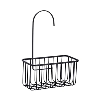 Image of Blue Canyon Hanging Shower Caddy Single Basket, No Drill Stainless Steel Bathroom Shelf, Non Rusting Storage Shelves, Accessory for Organisation Basket Organizer (Black)