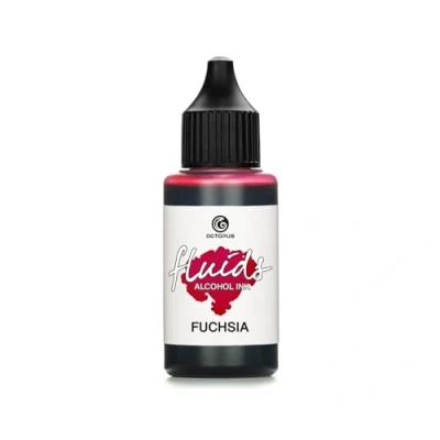Image of Octopus 30ml Fluids Alcohol Ink FUCHSIA for fluid art and resin, pink