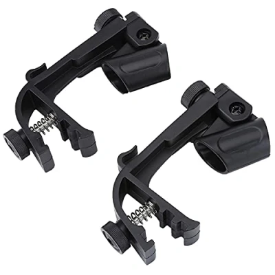 Image of 2 Pcs Drum Microphone Clips, Adjustable Holder Clips Shockproof Rim Clamp Securing Clip Mount Universal Mic Clamps with Groove Gear