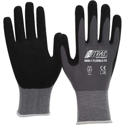 Image of Nitras 8800 3 Pairs Flexible Fit Work Gloves, Orange, L