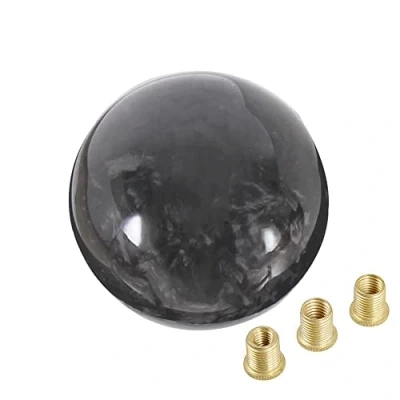Image of muge racing Universal Gear Shift Knob, Forged Carbon Fiber Ball Type Stick Shifter with 3 Adapters,Black